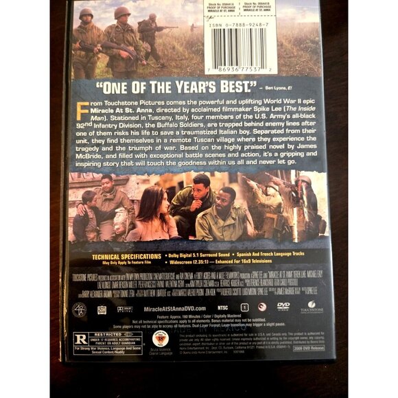 Miracle At St. Anna DVD - Picture 2 of 2